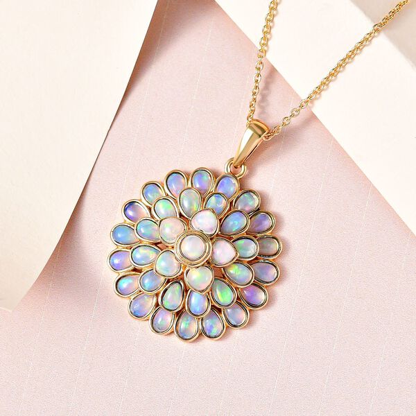 Natürlicher, äthiopischer Welo Opal-Anhänger mit Kette - 5,39 ct. image number 3