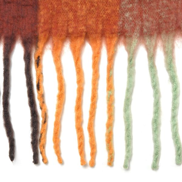 Weicher Karo-Schal, 40x225cm, orange image number 3