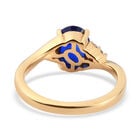 Tansanischer Blauer Spinell und Zirkon Ring 925 Silber vergoldet  ca. 1,66 ct image number 5