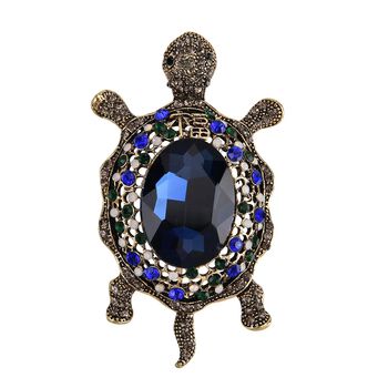 Mehrfarbige Kristall-Brosche, Schildkr&ouml;te