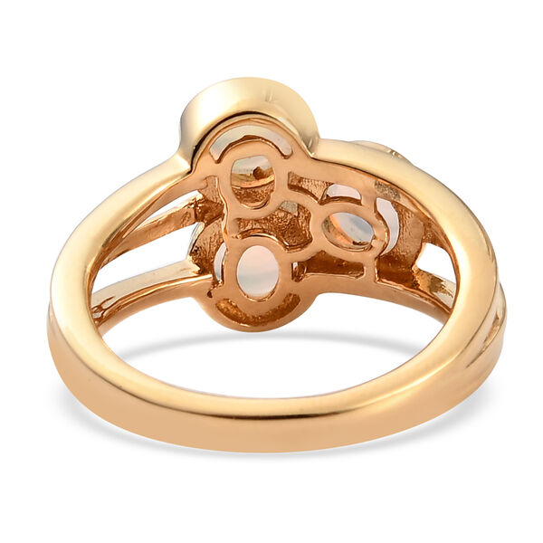 Nat&uuml;rlicher &Auml;thiopischer Opal Ring 925 Silber Vermeil image number 7