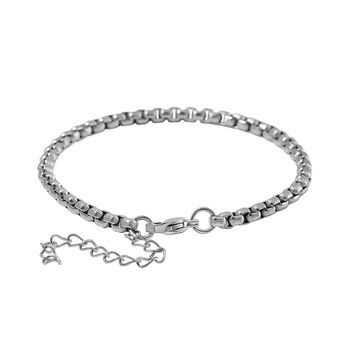 Venezianer Box Armband, Reiner Edelstahl ca. 19 cm + 5 cm Extender, ca. 7,60g