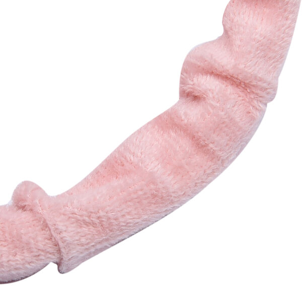 Faltbarer Kunstfell Ohrensch&uuml;tzer, Gr&ouml;&szlig;e 12x20 cm, Hellrosa image number 2