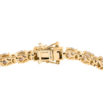 D&rsquo;Joy Moissanit Armband, 925 Silber 750 Gelbgold Vermeil