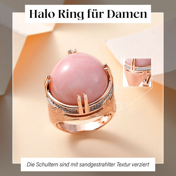 GP Royal Art D&eacute;co Collection- AA Peruanischer rosa Opal, Kanchanaburi blauer Saphir und Zirkon-Ring - 19,15 ct. image number 2