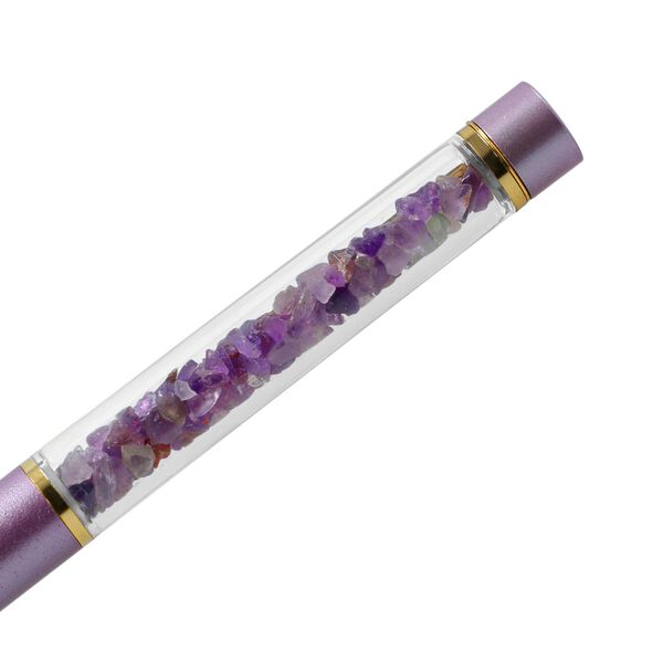 Edelstein Stift Set Amethyst, Stift Schlüsselanhänger Mine, Lila image number 6