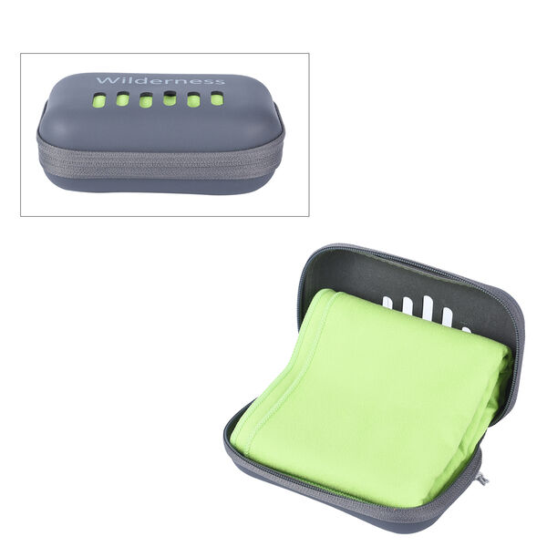 Tragbares und schnelltrocknendes Sporthandtuch, Gr&ouml;&szlig;e 50x100 cm, Zitronengelb&nbsp; image number 5