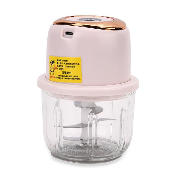 Kompakter Elektrischer Mini-Knoblauchzerkleinerer, USB-Aufladung, 14,5×11cm, Rosa image number 3