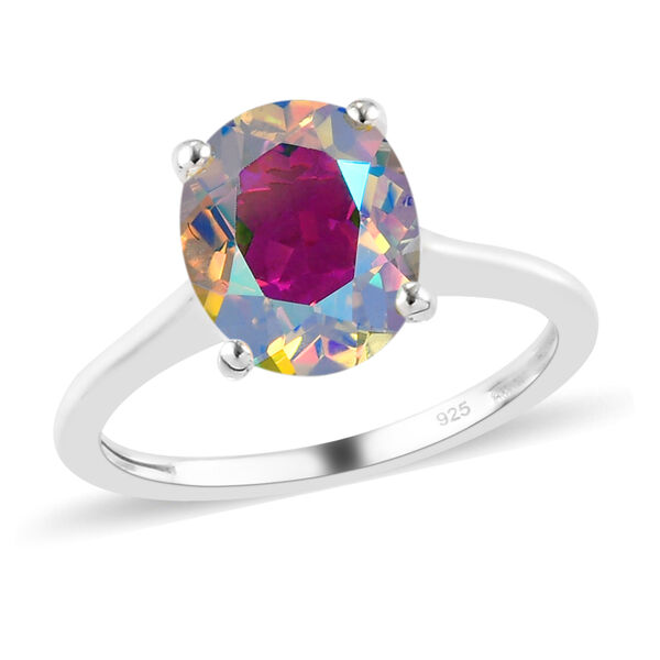 Merkur Glühen Mystischer Quartz Ring 925 Silber  ca. 2,52 ct image number 4
