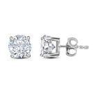 Moissanit Ohrringe 925 Silber platiniert ca. 3,64 ct.