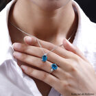 2er-Set- Capri-Blau Triplett Quarz und Zirkon-Ring und Anhänger - 7,69 ct. image number 2