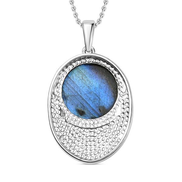 AAA Labradorit Anh&auml;nger mit 50cm Kette - 11,50 ct. image number 5