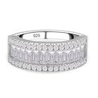 Moissanit-Ring, 925 Silber rhodiniert (Größe 16.00) ca. 1.80 ct