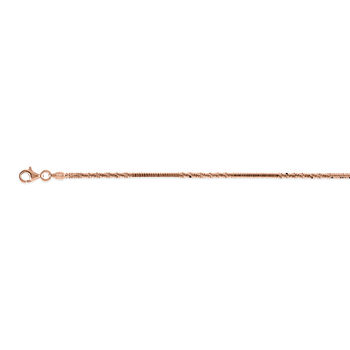 Italianische alternative Margarita Kette, ca. 50 cm, 925 Silber ros&eacute;vergoldet