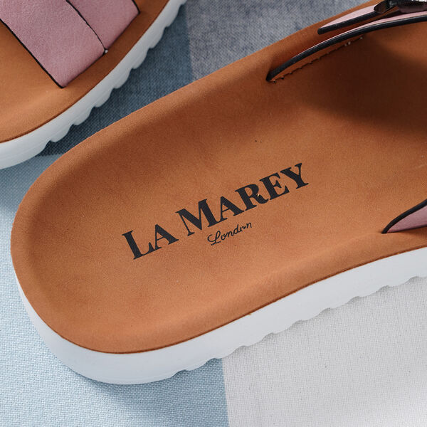 LA MAREY - Schnalle Sandalen, Größe 38, Rosa image number 4