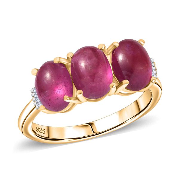 AA Afrikanischer Rubin und Diamant Ring - 4,24 ct. image number 4