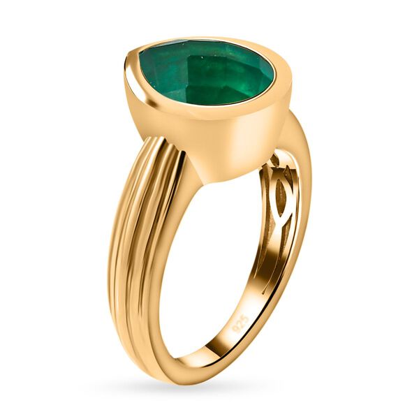 Smaragd Triplett Quarz Ring - 3,74 ct. image number 5
