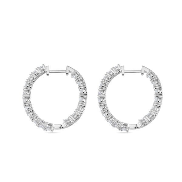 Moissanit Ohrringe, 925 Silber rhodiniert - 3,38 ct. image number 4