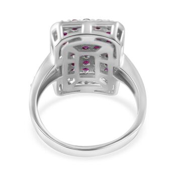 AA nat&uuml;rlicher Mosambik Rubin  und Zirkon-Ring - 2,45 ct.