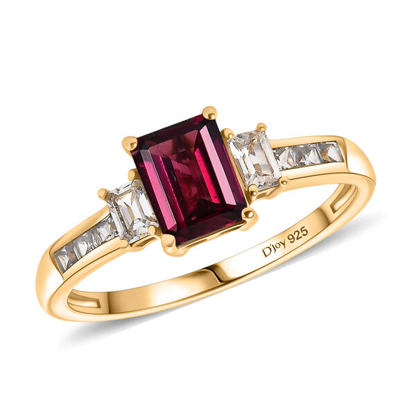 D'Joy nat&uuml;rlicher Rhodolith Granat und Zirkon Ring - 3,19 ct. image number 4