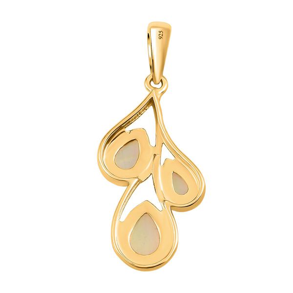 Nat&uuml;rlicher, &auml;thiopischer Opal-Anh&auml;nger, 925 Silber vergoldet ca. 0,75 ct image number 5