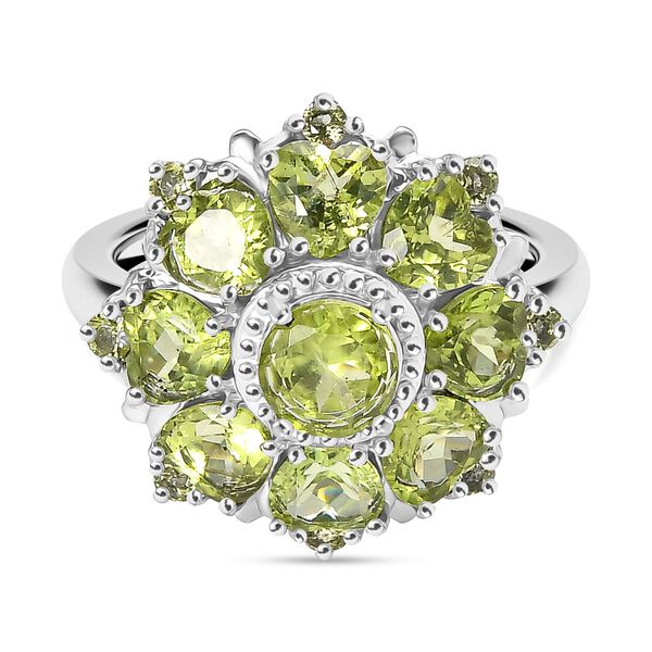 Nat&uuml;rlicher Peridot Ring 316L Edelstahl (Gr&ouml;&szlig;e 18.00) ca. 5.33 ct