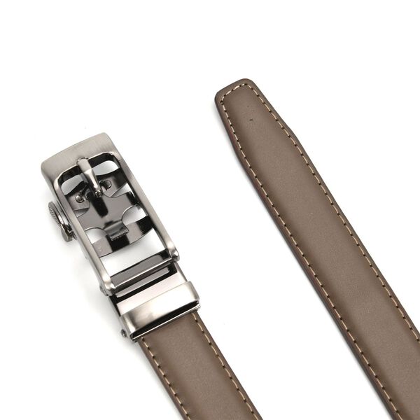 Automatik-Schnallen Ledergürtel, Taupe image number 10