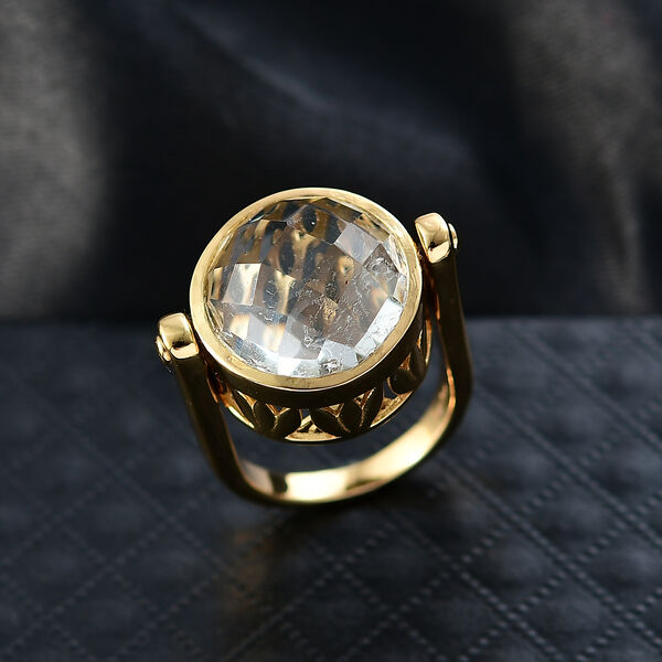 EVER TRUE Prasiolith Ring Nickelfreies Messing (Gr&ouml;&szlig;e 18.00) ca. 12,53 ct image number 1