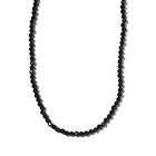 Schwarzer Spinell Halskette ca. 50 cm 925 Silber rhodiniert ca. 42.00 ct image number 0