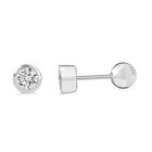Moissanit Ohrringe 925 Silber rhodiniert ca. 0,46 ct.