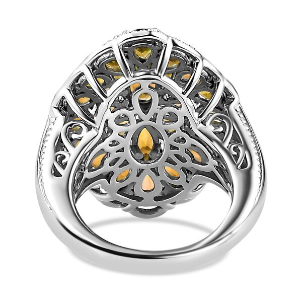 Citrin-Ring 925 Silber platiniert  ca. 5,07 ct image number 6