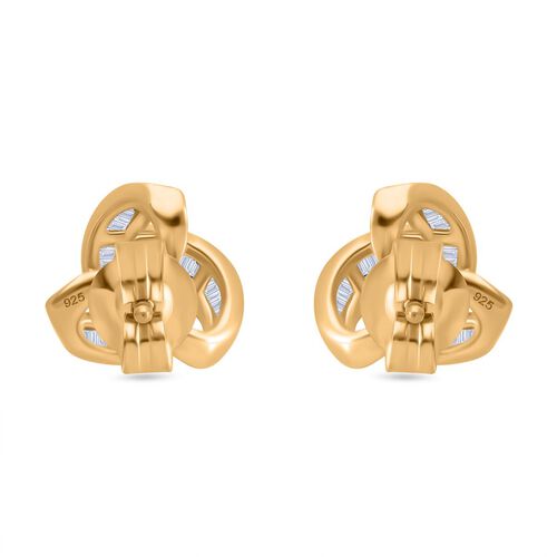 LUXURIANT DIAMOND - Lab Grown Diamant SI-GH SGL zertifiziert Ohrringe, 925 Silber 750 Gelbgold Vermeil ca. 0,25 ct. image number 4