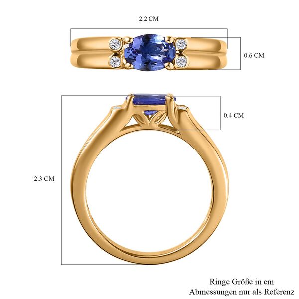 AA Tansanit und Zirkon Ring - 0,85 ct. image number 6
