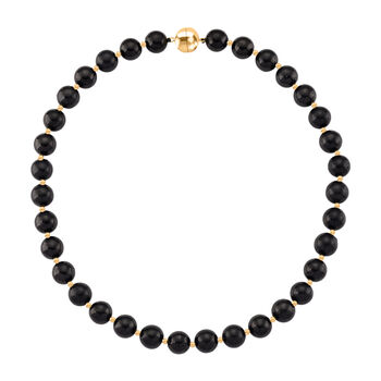 Shungit Halskette ca. 50 cm 925 Silber vergoldet ca. 412.50 ct