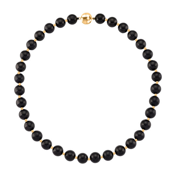 Shungit Halskette ca. 50 cm 925 Silber vergoldet ca. 412.50 ct image number 3