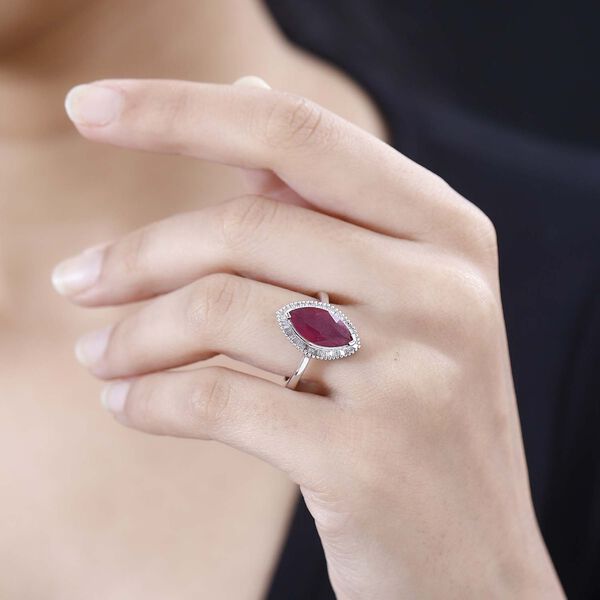 Afrikanischer Rubin und Diamant-Ring - 4,20 ct. image number 10