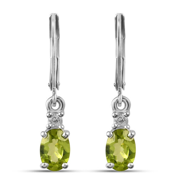 Nat&uuml;rlicher Peridot und Topas Ohrh&auml;nger 925 Silber ca. 1,75 ct&nbsp;