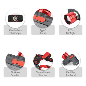 Stirnlampe mit 3 Modi