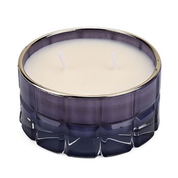 LIVMORE - Duftkerze Winterzauber-Design, 28 Std. Brenndauer, 150g, 4,5 ml &auml;therisches &Ouml;l, Lavendel und Jasmin, Flieder