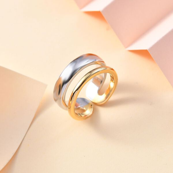 Zweifarbiger Ring im Stacking-Stil image number 8