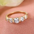 LUSTRO STELLA Hergestellt mit ZIRKONIA Ring 925 Silber 585 Vergoldet image number 1