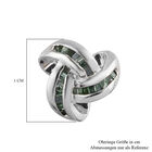 0,25 Ct. Grüner Diamant Knoten Ohrstecker aus 925 Silber platiniert image number 3