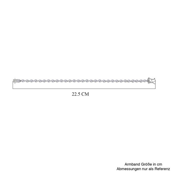 Moissanit Armband ca. 20 cm 925 Silber rhodiniert ca. 3,26 ct. image number 5