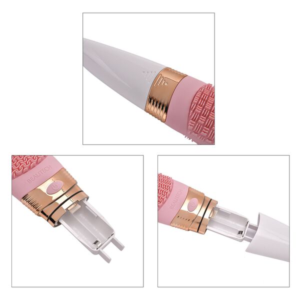 Elektrische Reinigungs-Vibrations-Badebürste mit langem Griff, 43x6,5x4cm, Rosa image number 8