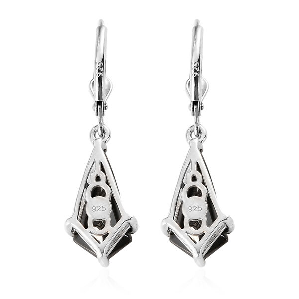 Elite Shungit Ohrhänger 925 Silber platiniert ca. 3,50 ct  image number 5