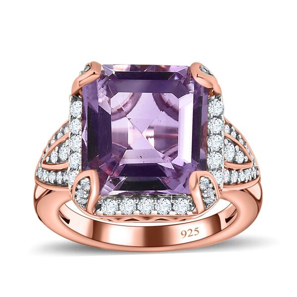 Rose De France Amethyst und Zirkon Ring - 7,38 ct. image number 4