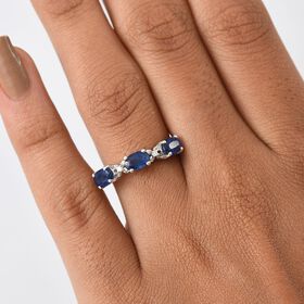 D'Joy AA Natürlicher Kaschmir Kyanit und Moissanit Ring - 2,13 ct.