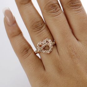 GP Amore Kollektion - Natürlicher Champagner Diamant und Kanchanaburi blauer Saphir Ring - 0,19 ct.