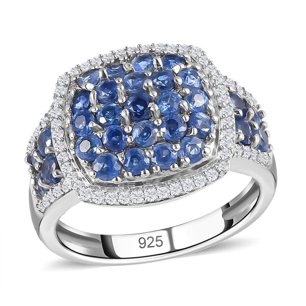 Kaschmir Kyanit und wei&szlig;er Zirkon-Ring - 2,77 ct. image number 4