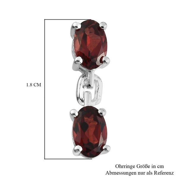 Roter Granat Ohrh&auml;nger 925 Silber ca. 2,43 ct&nbsp; image number 5